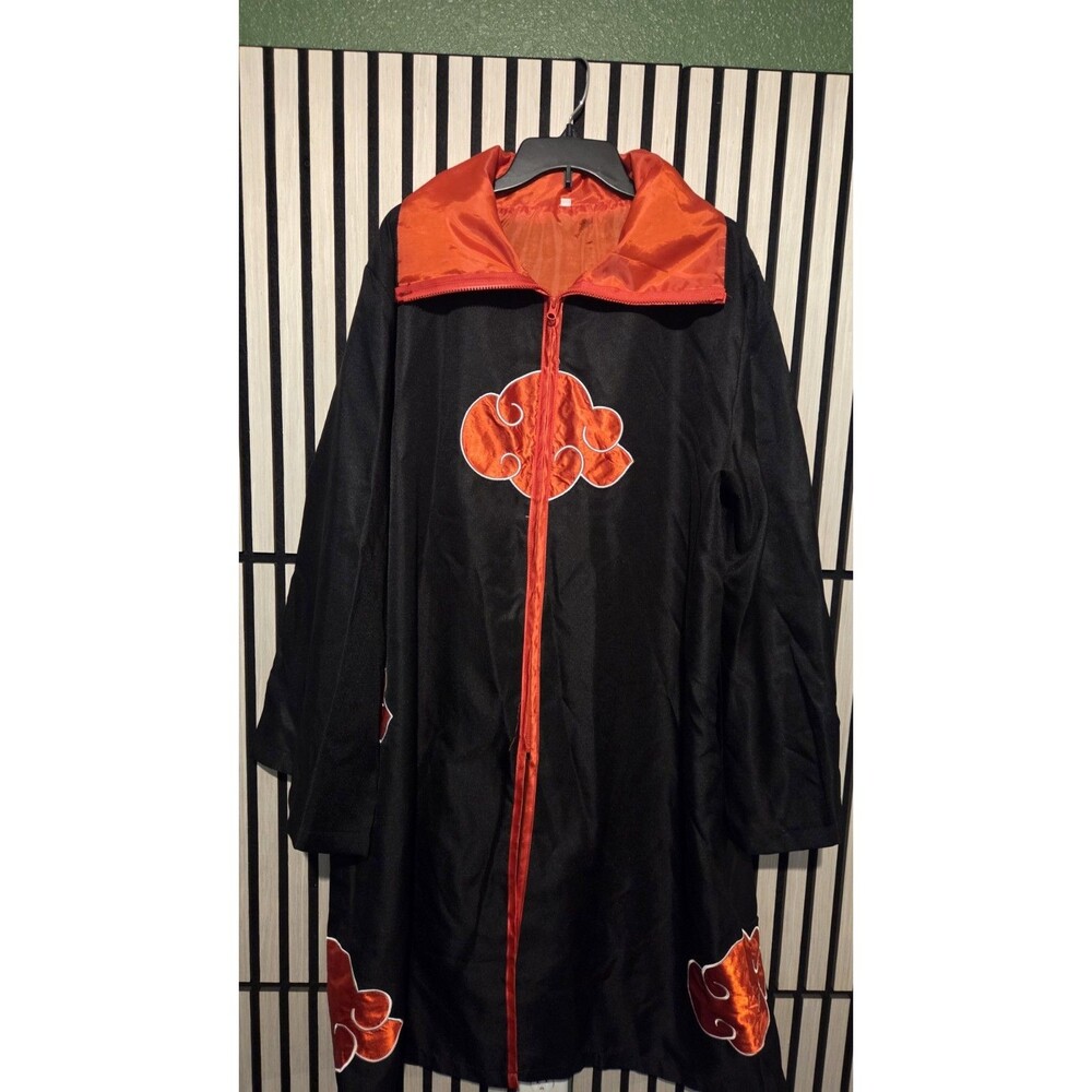 Naruto Akatsuki Tobi Uchiha Obito Robe Cloak Coat + Mask Cosplay Costume 4XL